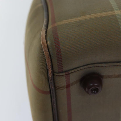 BURBERRYSs Nova Check Boston Bag Canvas Beige Auth 81659