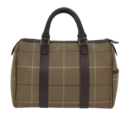 BURBERRYSs Nova Check Boston Bag Canvas Beige Auth 81659