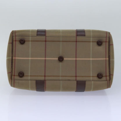BURBERRYSs Nova Check Boston Bag Canvas Beige Auth 81659