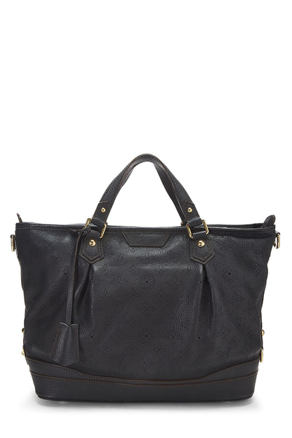 Louis Vuitton,  Black Monogram Mahina Leather Stellar PM, Black