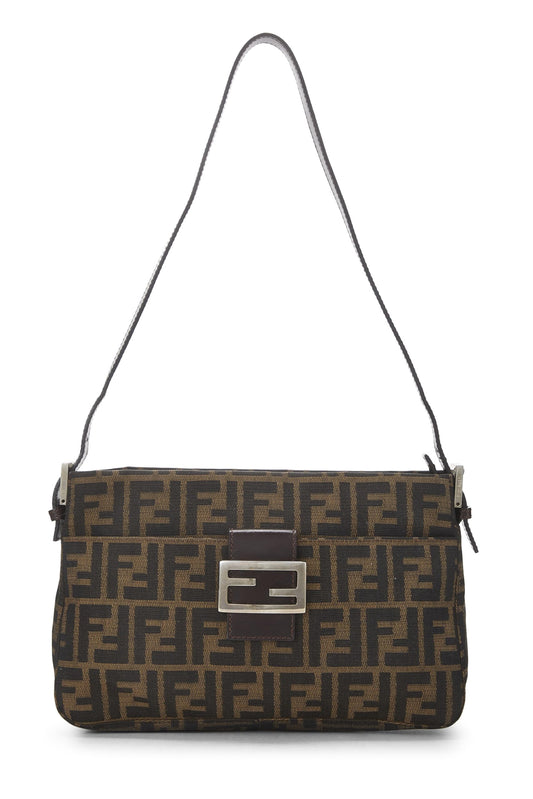 Fendi,  Brown Zucca Canvas Shoulder Bag, Brown