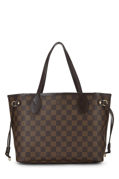 Louis Vuitton,  Damier Ebene Neverfull PM, Brown