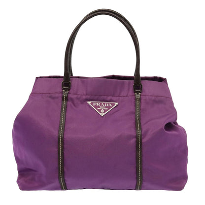 PRADA Hand Bag Nylon Purple Auth 81749