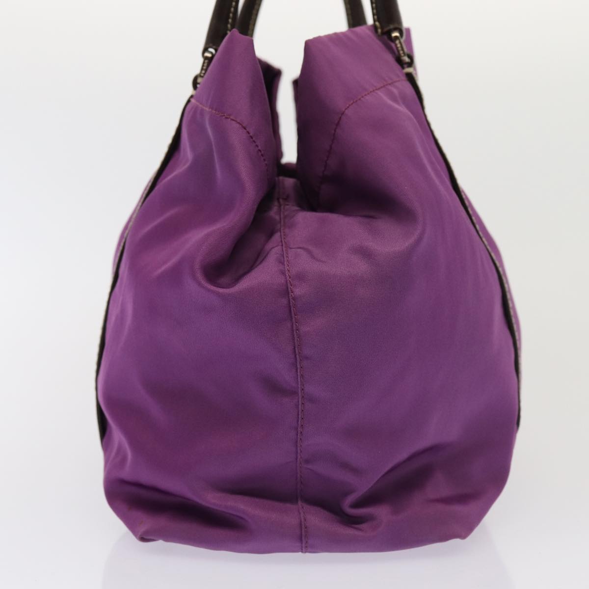 PRADA Hand Bag Nylon Purple Auth 81749