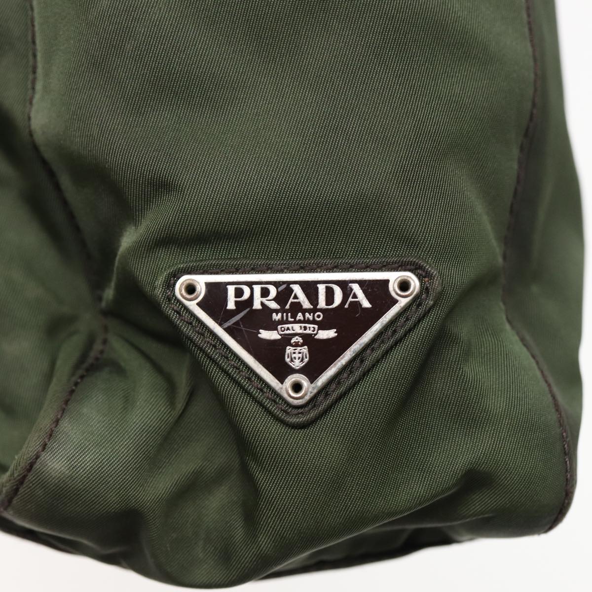 PRADA Shoulder Bag Nylon Khaki Auth 81794