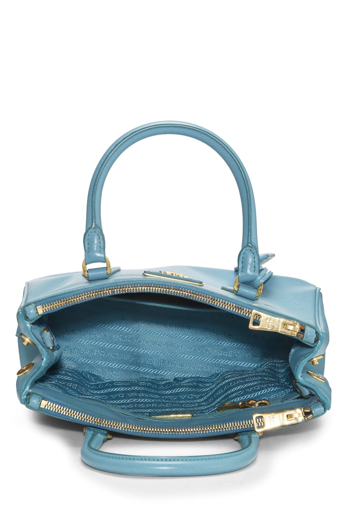 Prada,  Blue Saffiano Executive Tote Small, Blue