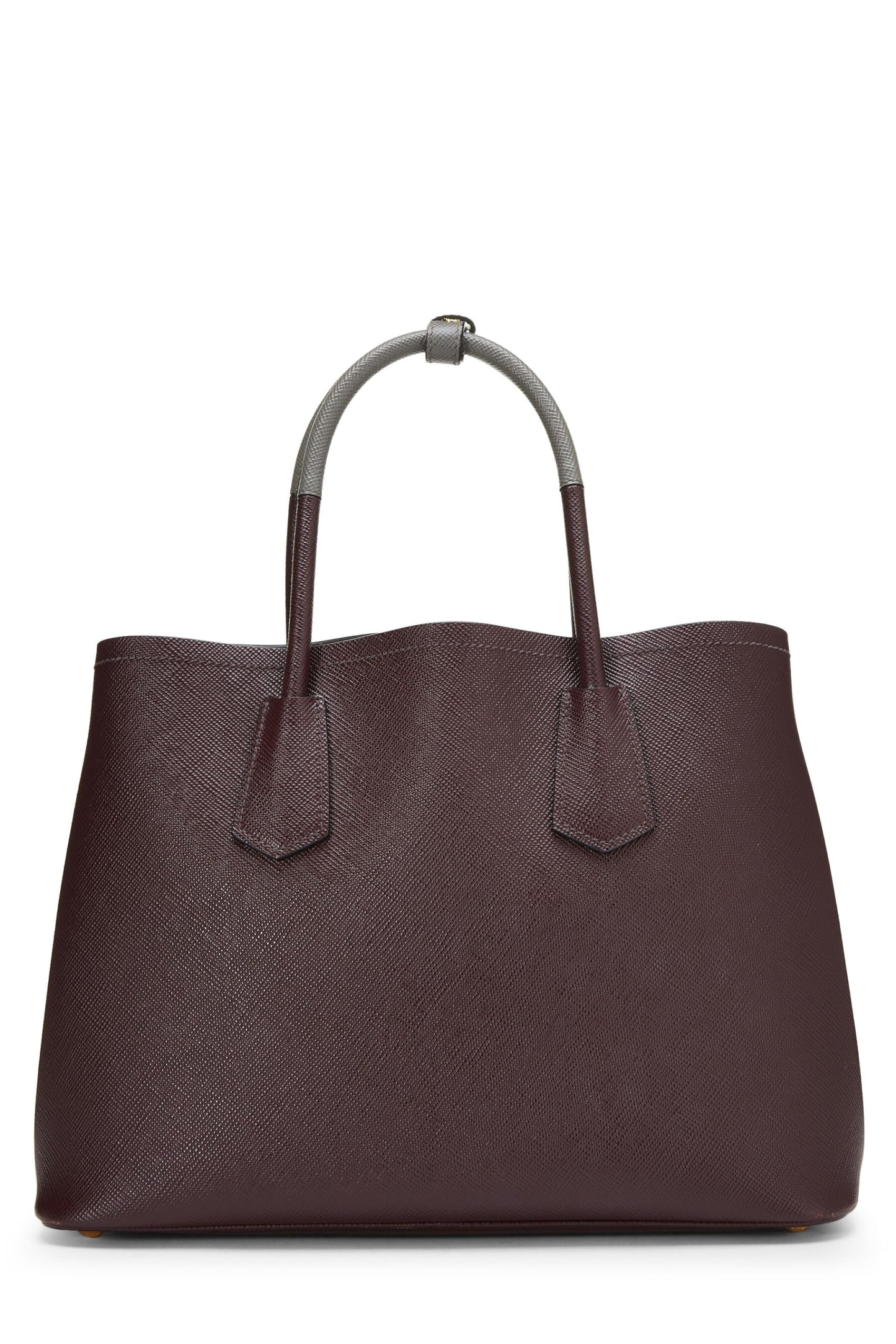 Prada,  Purple Saffiano Double Bag Tote Medium, Purple
