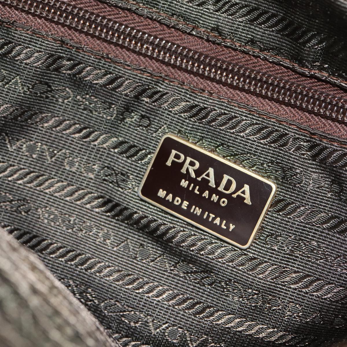 PRADA Hand Bag Nylon Yellow Auth 81824