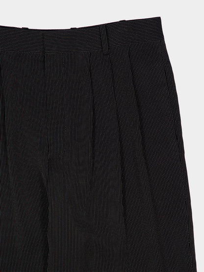 Noir et Craie Striped Baggy Canvas Pants