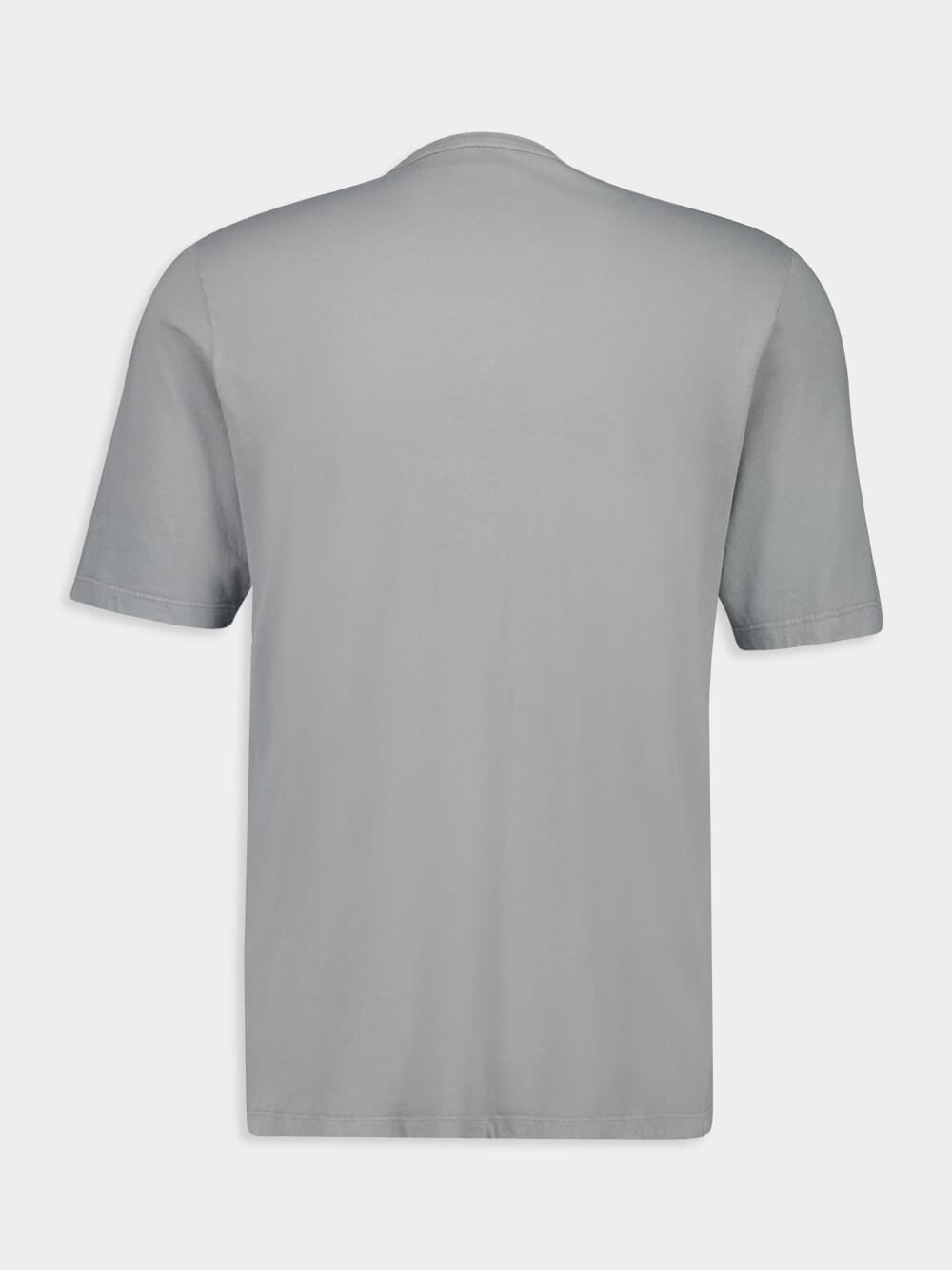 Grey Short-Sleeve Crewneck Cotton T-Shirt