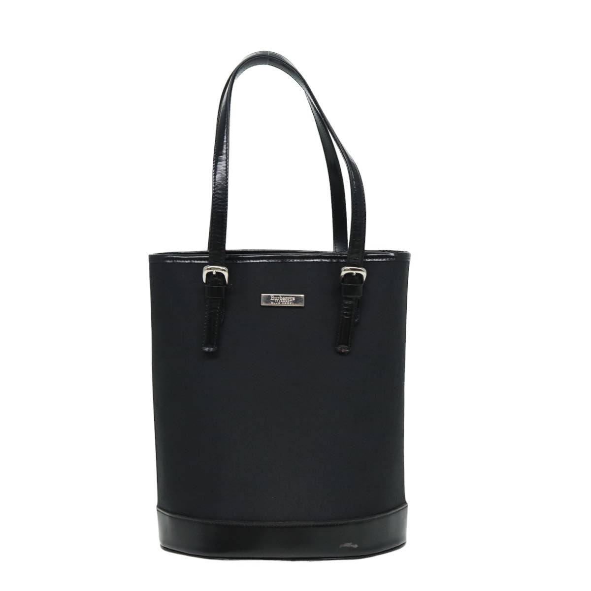 BURBERRYSs Blue Label Hand Bag Nylon Black Auth 81857