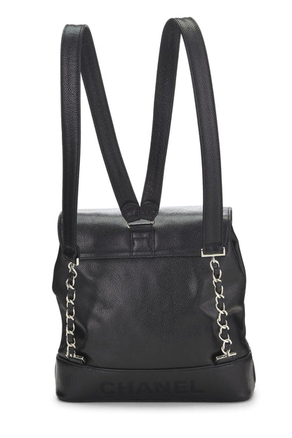 Chanel,  Black Caviar 'CC' Backpack, Black