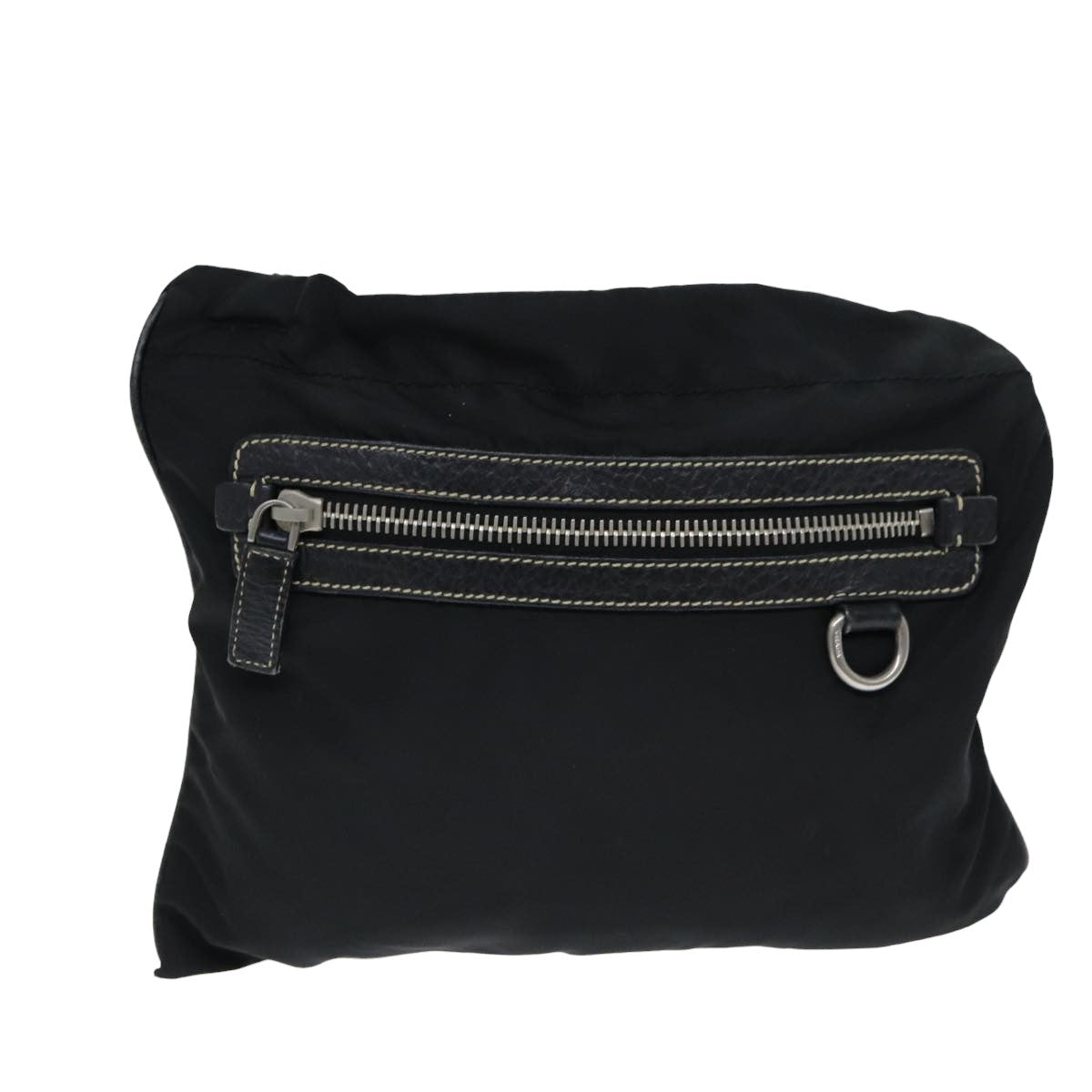 PRADA Shoulder Bag Nylon Black Auth 81867