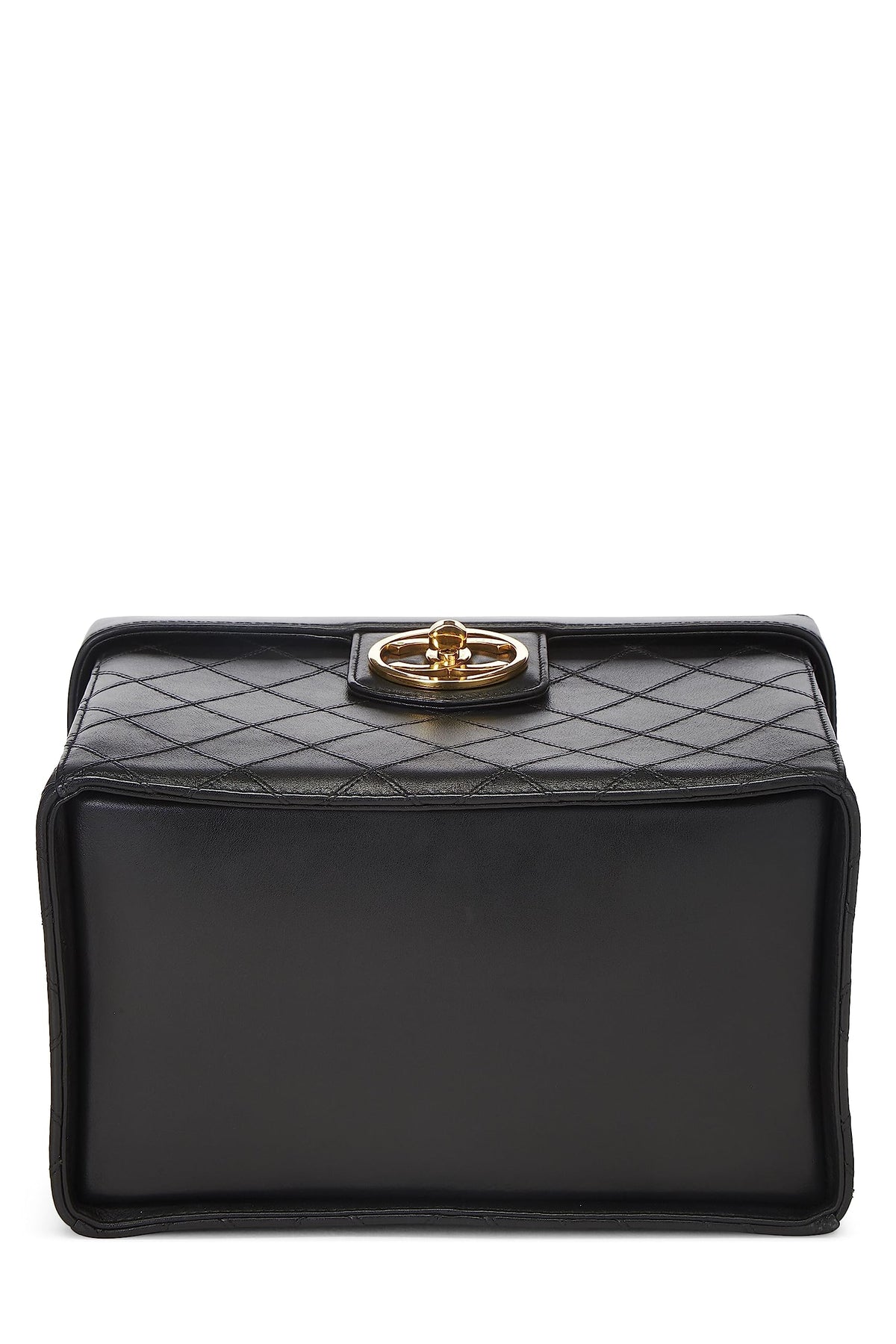 Chanel,  Black Lambskin Circle 'CC' Vanity Large, Black