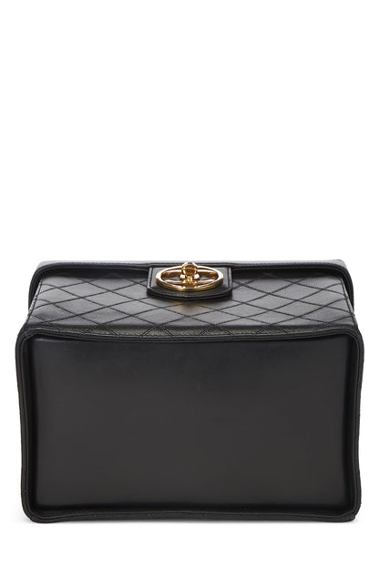 Chanel,  Black Lambskin Circle 'CC' Vanity Large, Black