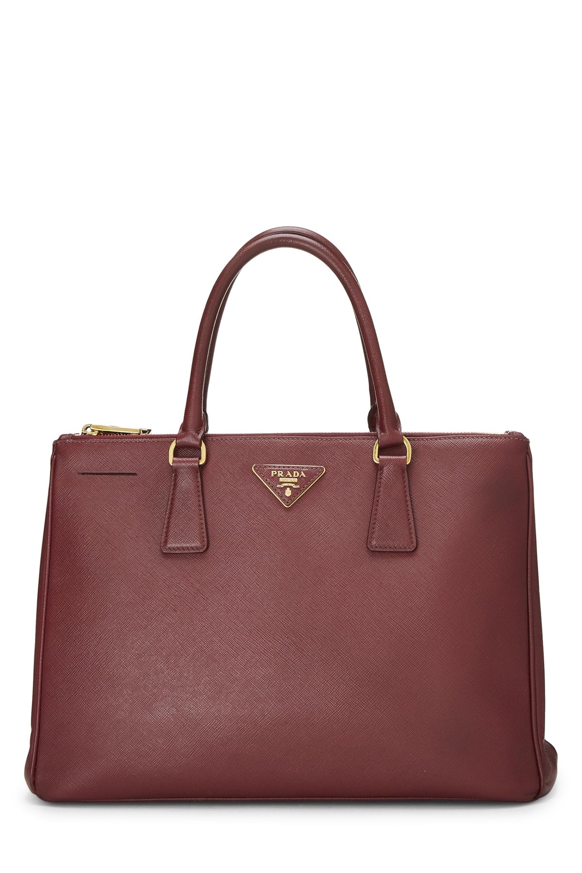 Prada,  Burgundy Saffiano Executive Tote Medium, Burgundy