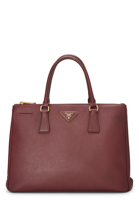 Prada,  Burgundy Saffiano Executive Tote Medium, Burgundy