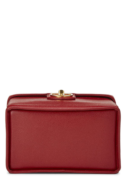 Chanel,  Red Caviar Circle 'CC' Vanity Large, Red