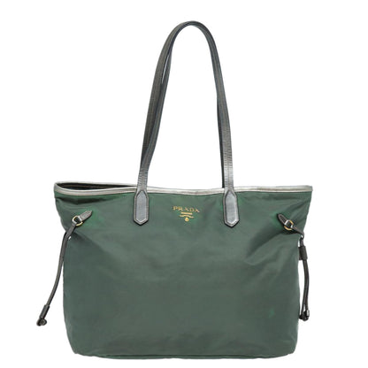 PRADA Tote Bag Nylon Green Auth 81929