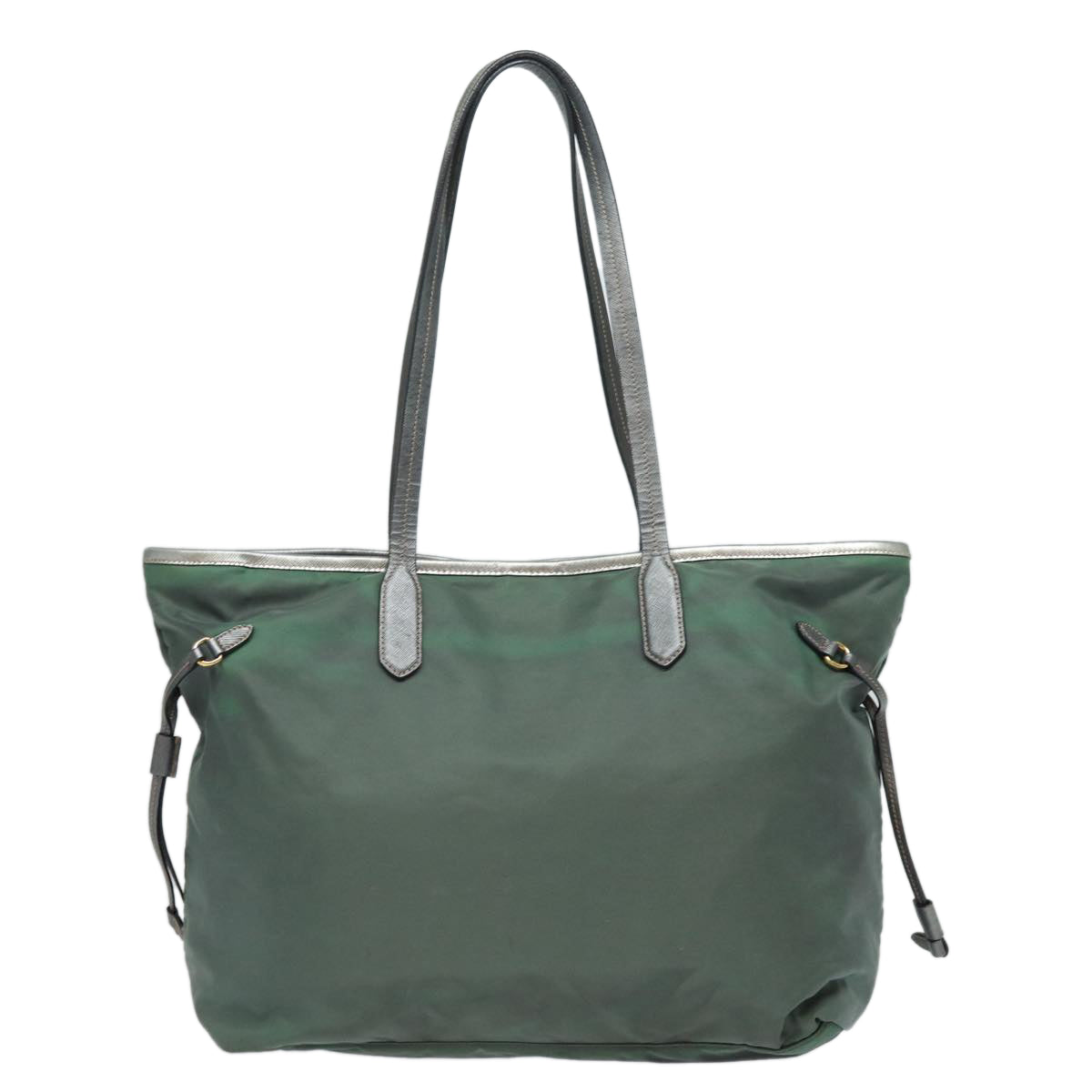 PRADA Tote Bag Nylon Green Auth 81929