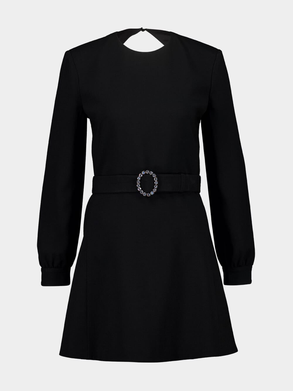 Backless Mini Dress in Black Sable