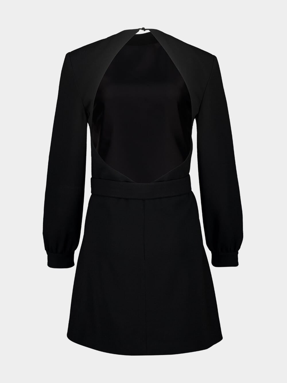 Backless Mini Dress in Black Sable