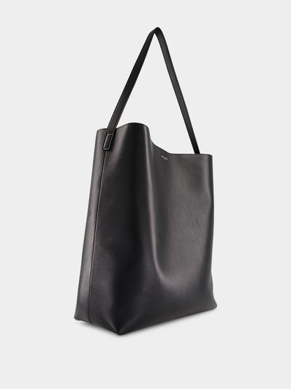 Black Bold Hobo Bag in Smooth Leather