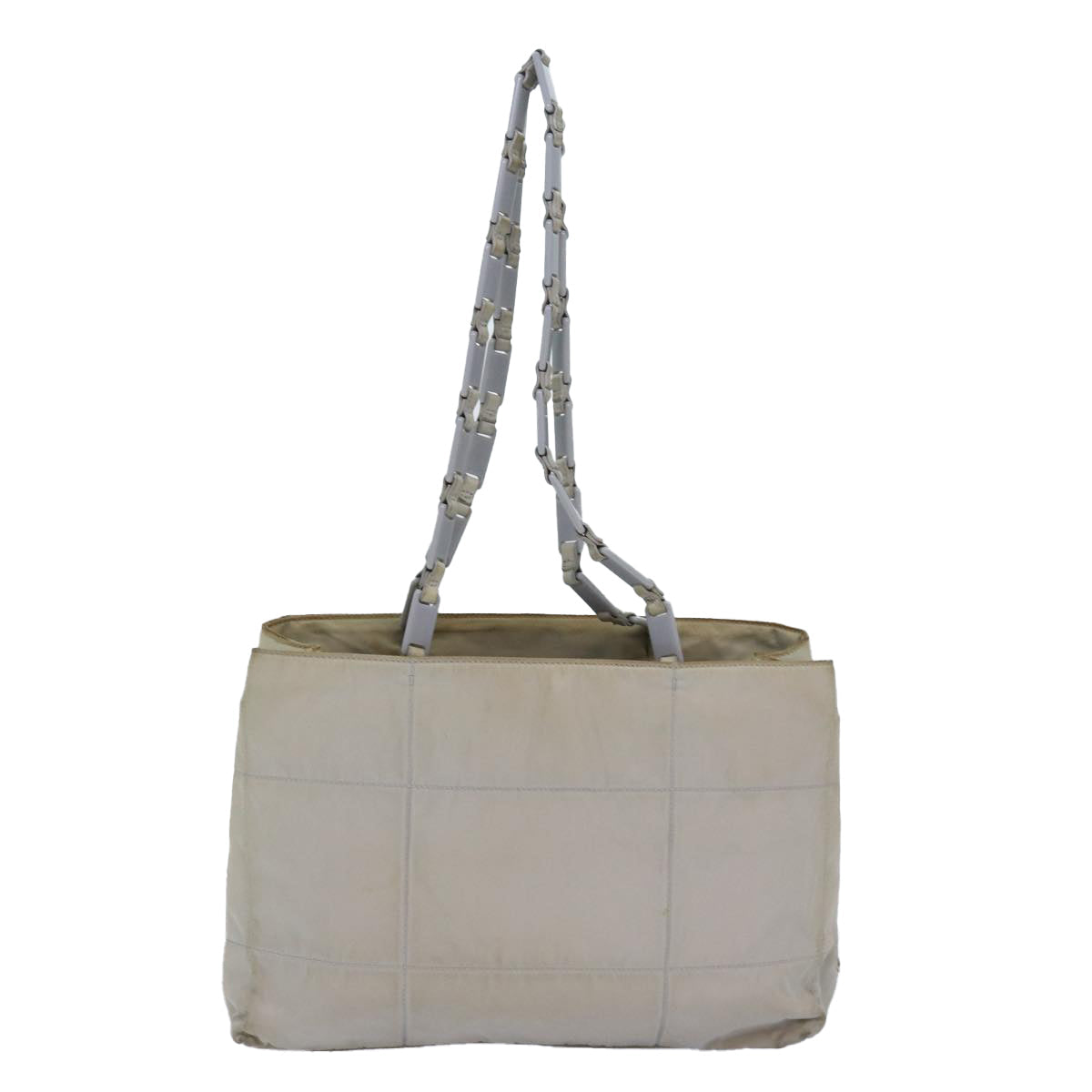 PRADA Shoulder Bag Nylon Gray Auth 81975