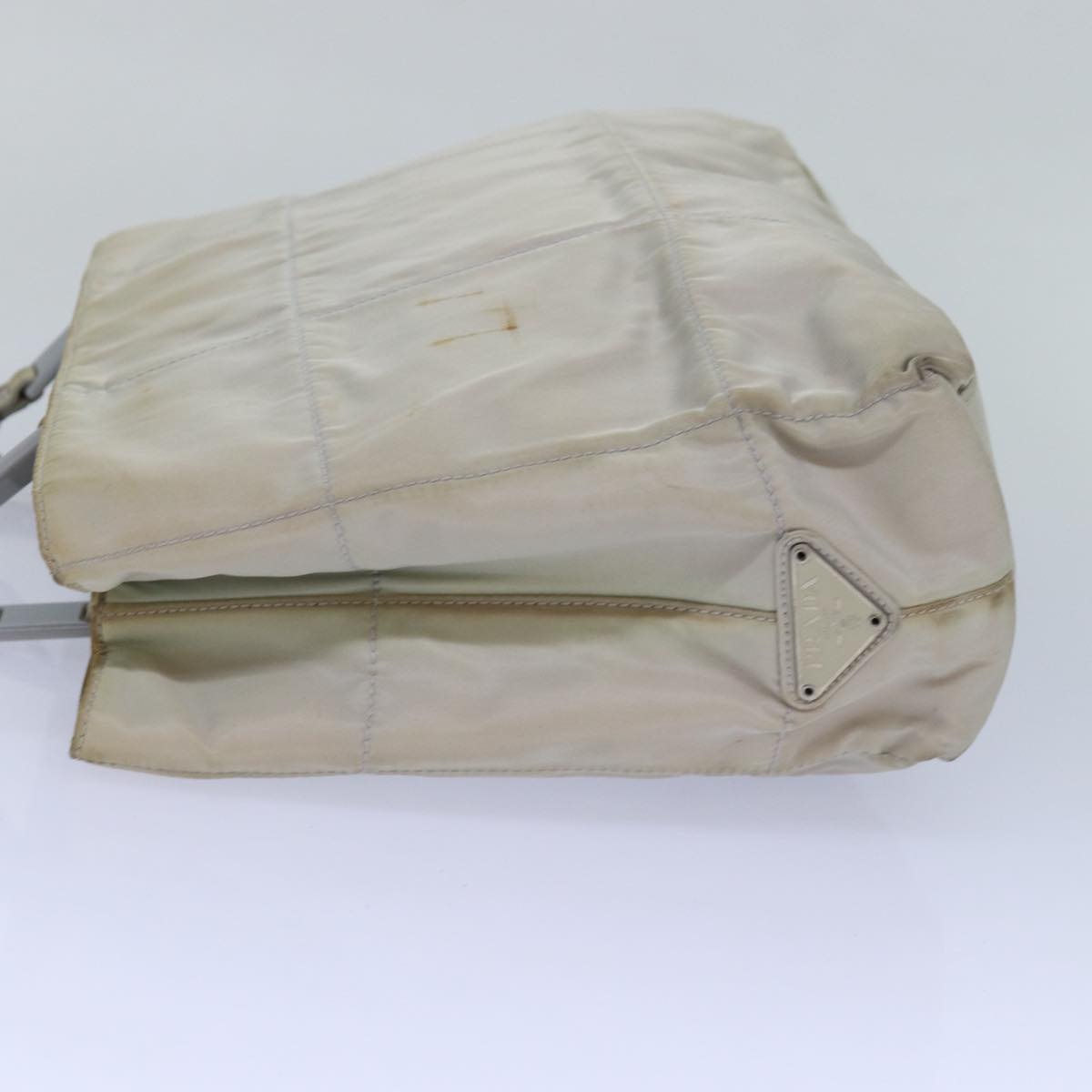 PRADA Shoulder Bag Nylon Gray Auth 81975