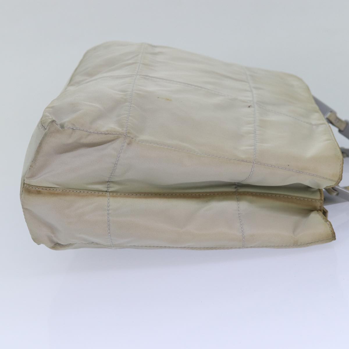 PRADA Shoulder Bag Nylon Gray Auth 81975