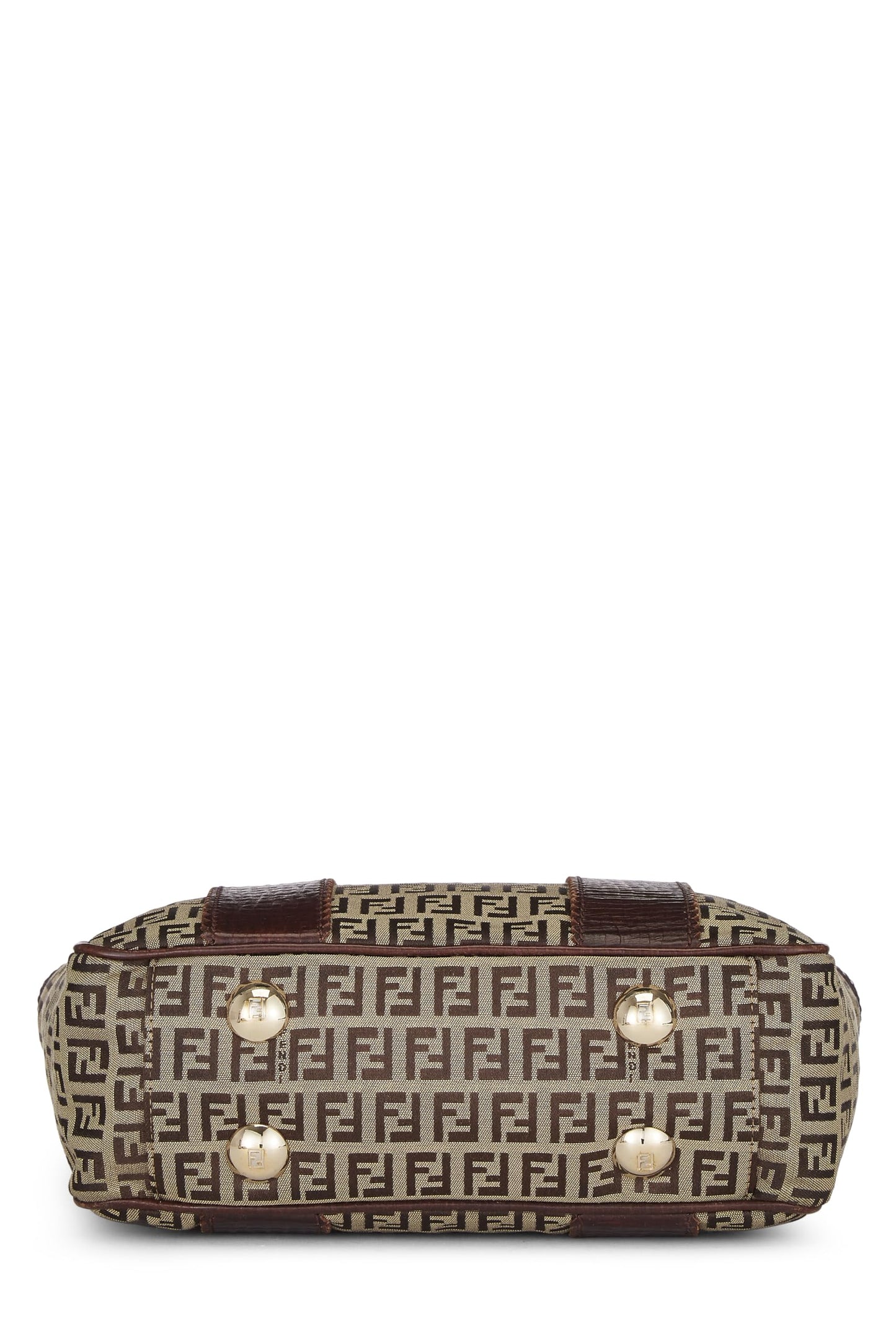 Fendi,  Brown Zucchino Canvas Tote Small, Brown