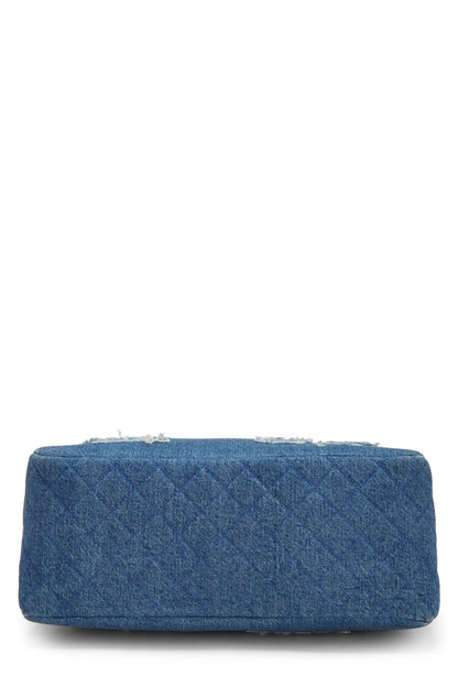 Chanel,  Paris-Egypt Blue Denim & Shearling Hieroglyph Shopping Tote, Blue