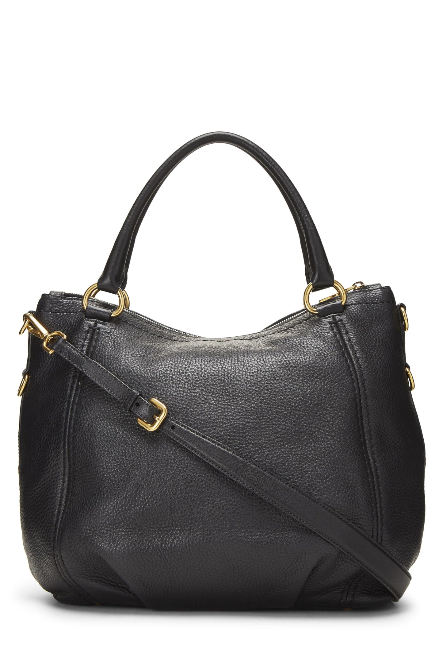 Prada,  Black Vitello Daino Sacca 2 Manici, Black