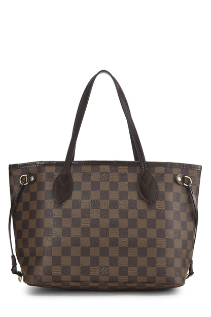 Louis Vuitton,  Damier Ebene Neverfull PM, Brown