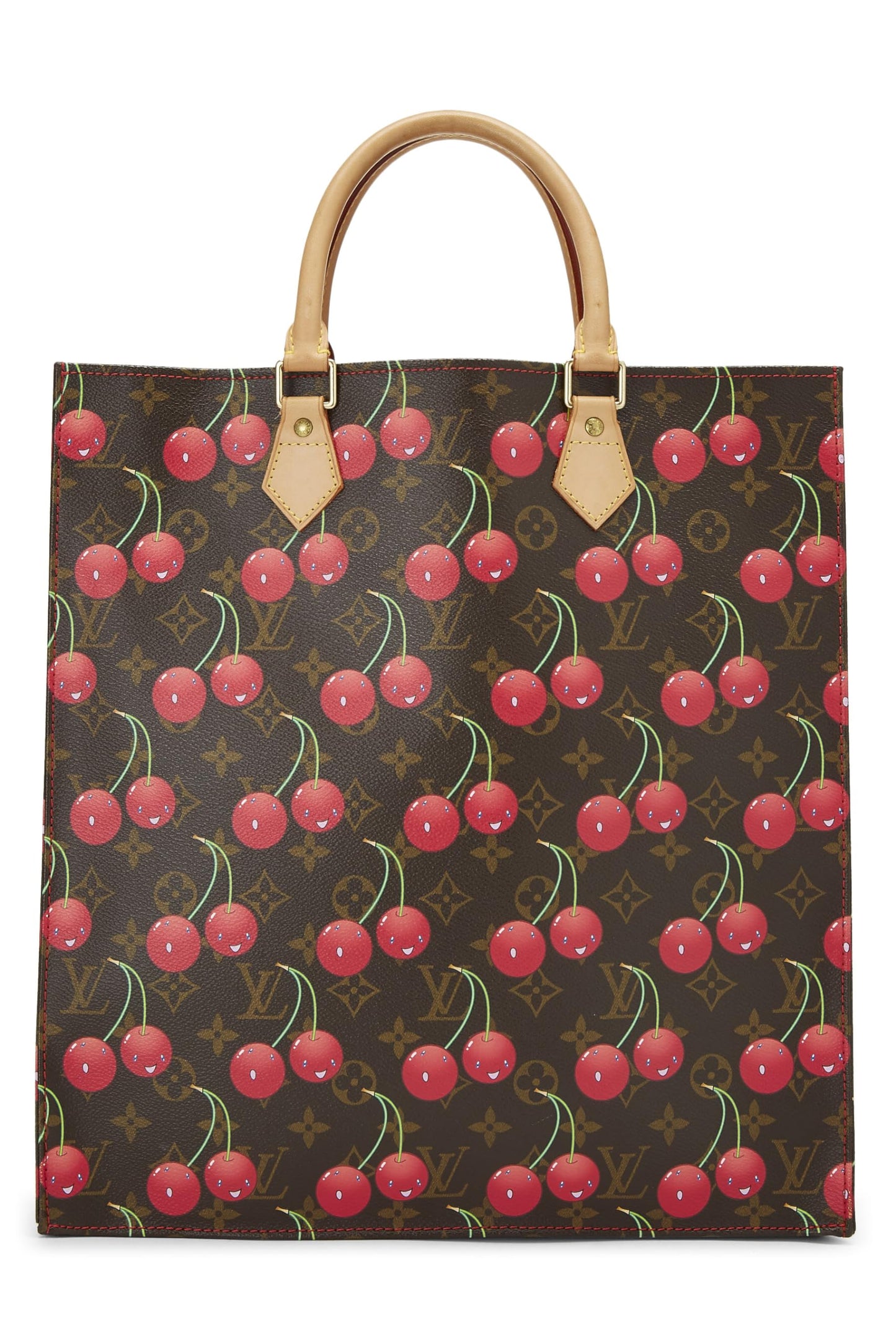Louis Vuitton,  Takashi Murakami x Louis Vuitton Monogram Cerises Sac Plat, Brown