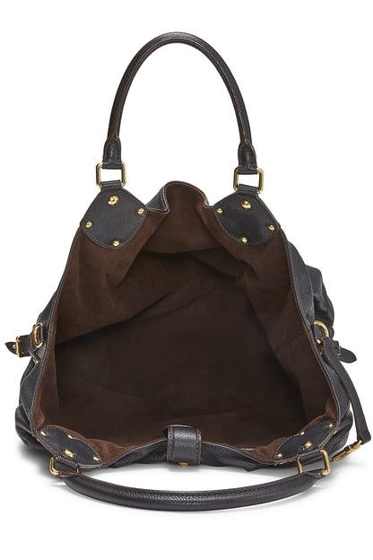 Louis Vuitton,  Black Monogram Mahina Large, Black