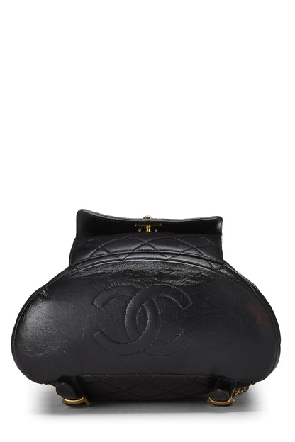 Chanel,  Black Quilted Lambskin 'CC' Classic Backpack Small, Black