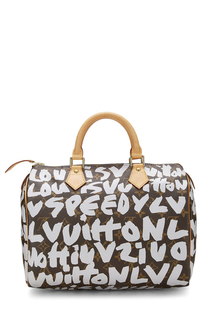 Louis Vuitton,  Stephen Sprouse x Louis Vuitton Monogram Grey Graffiti Speedy 30, Grey