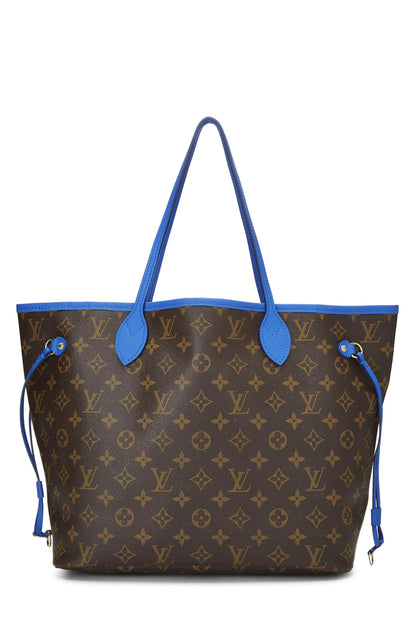 Louis Vuitton,  Blue Monogram Canvas Ikat Flower Neverfull MM, Blue