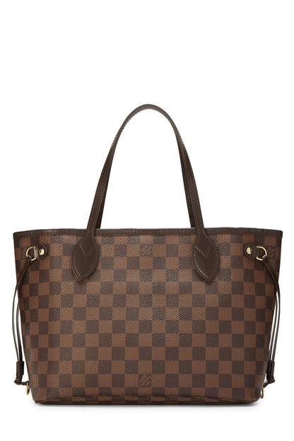 Louis Vuitton,  Damier Ebene Neverfull PM, Brown