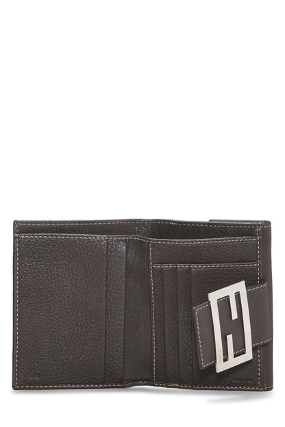 Fendi,  Brown Zucca Canvas Compact Wallet, Brown