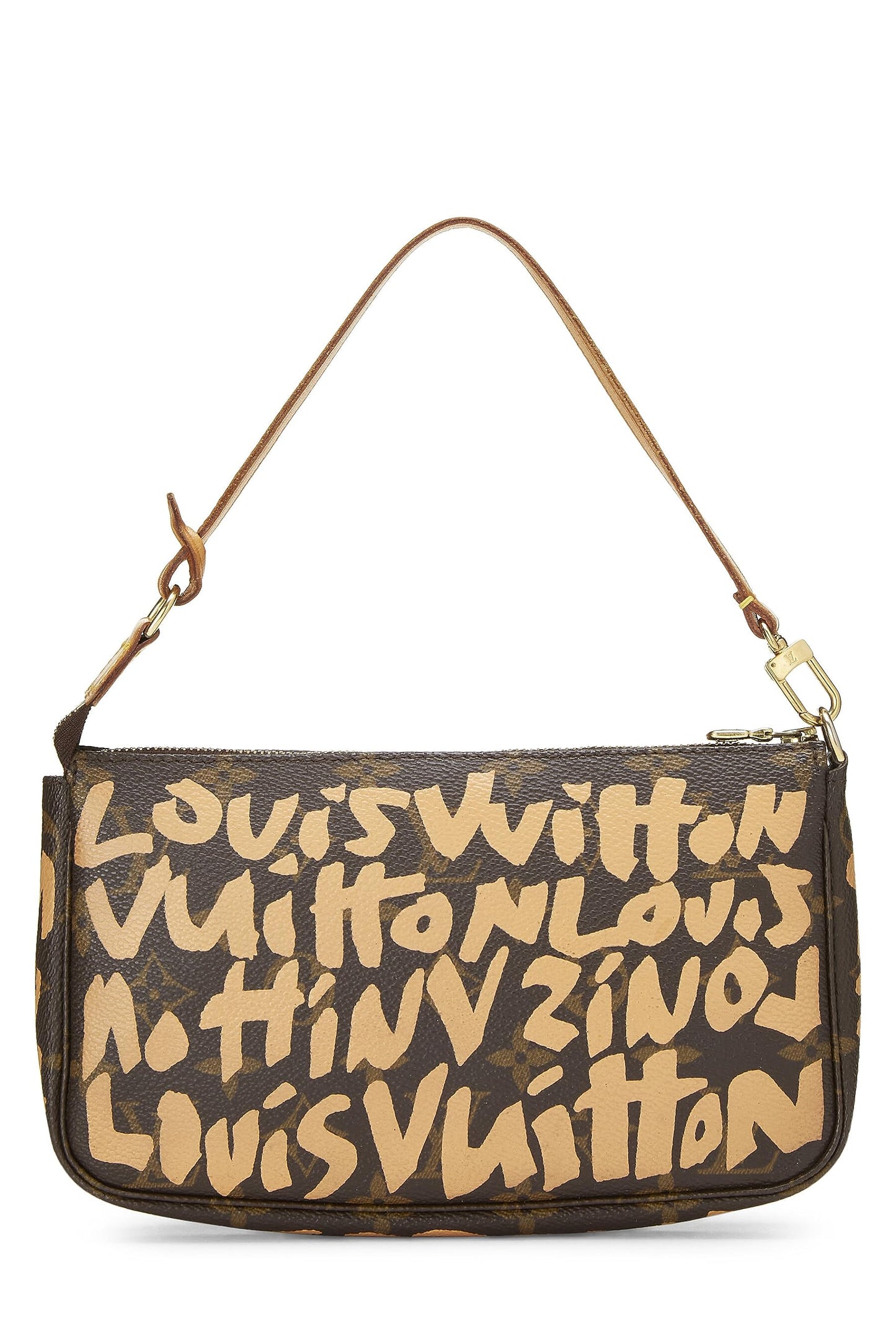 Louis Vuitton,  Stephen Sprouse x Louis Vuitton Beige Monogram Graffiti Pochette Accessoires, Beige