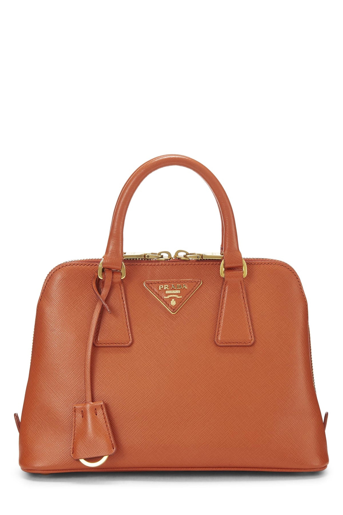Prada,  Orange Saffiano Promenade Small, Orange