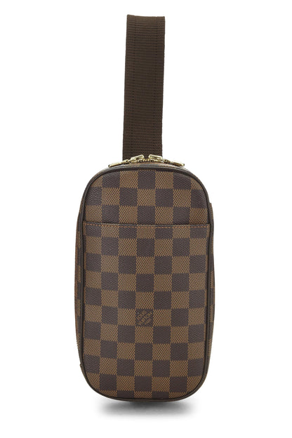 Louis Vuitton,  Damier Ebene Canvas Pochette Gange, Brown