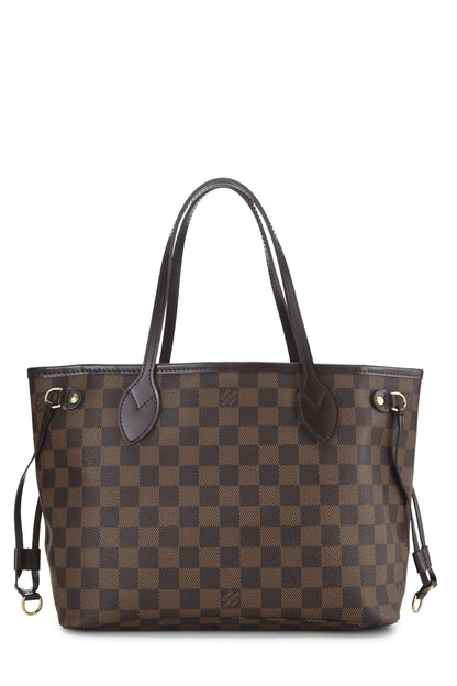Louis Vuitton,  Damier Ebene Neverfull PM, Brown