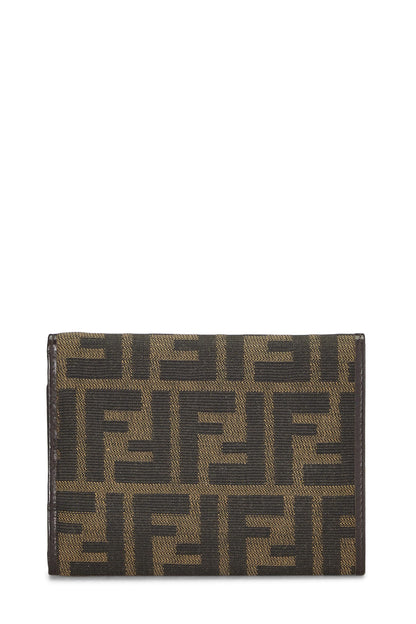 Fendi,  Brown Zucca Canvas Trifold Wallet, Brown