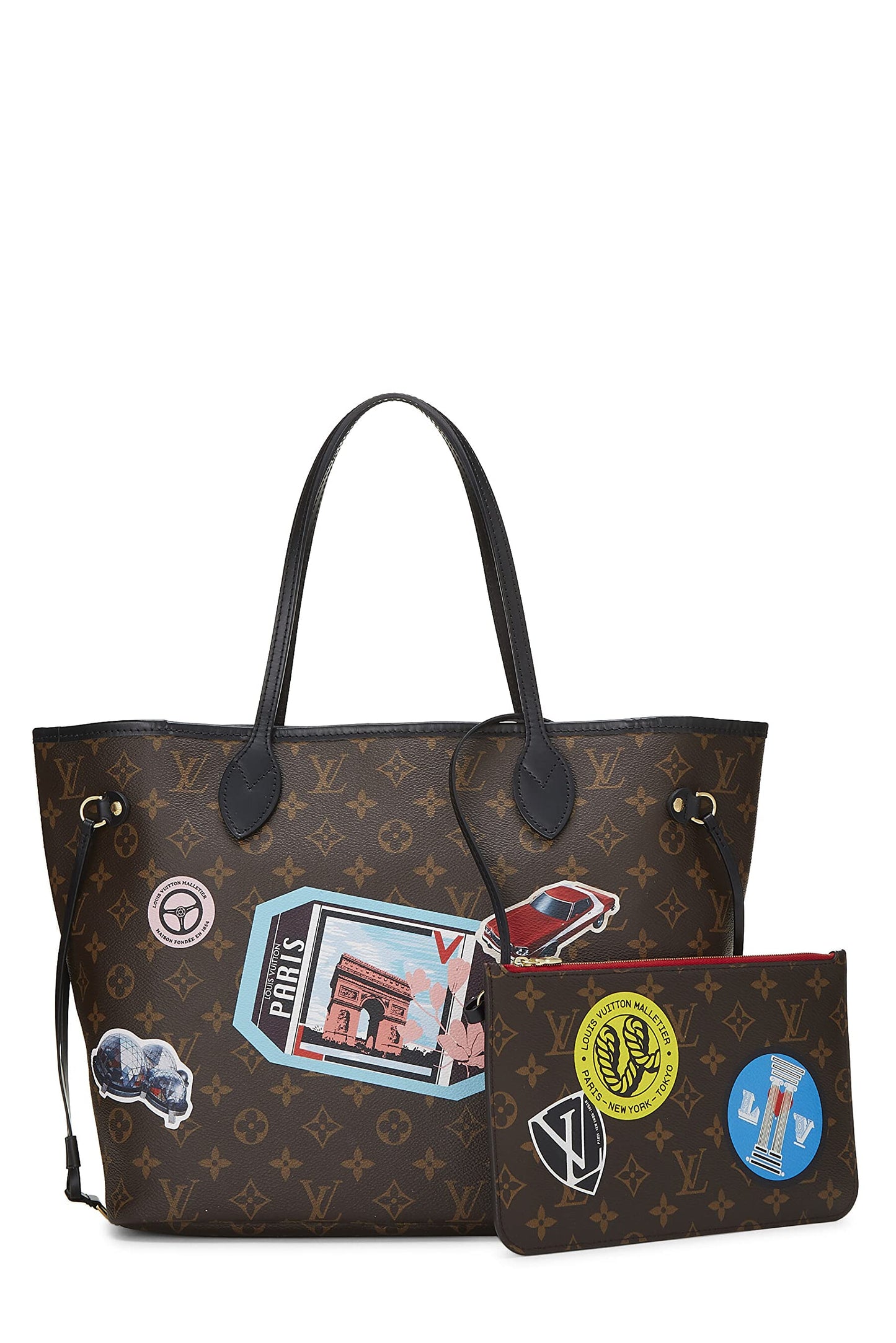Louis Vuitton,  Monogram Canvas World Tour Neverfull MM, Brown