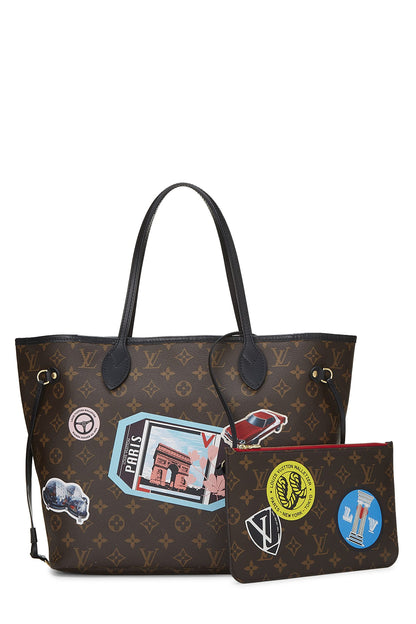 Louis Vuitton,  Monogram Canvas World Tour Neverfull MM, Brown