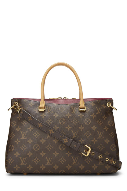 Louis Vuitton,  Burgundy Monogram Canvas Pallas, Burgundy