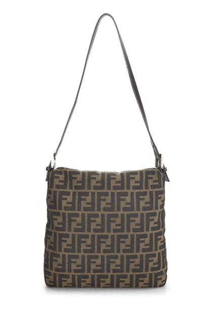 Fendi,  Brown Zucca Canvas Shoulder Bag, Brown